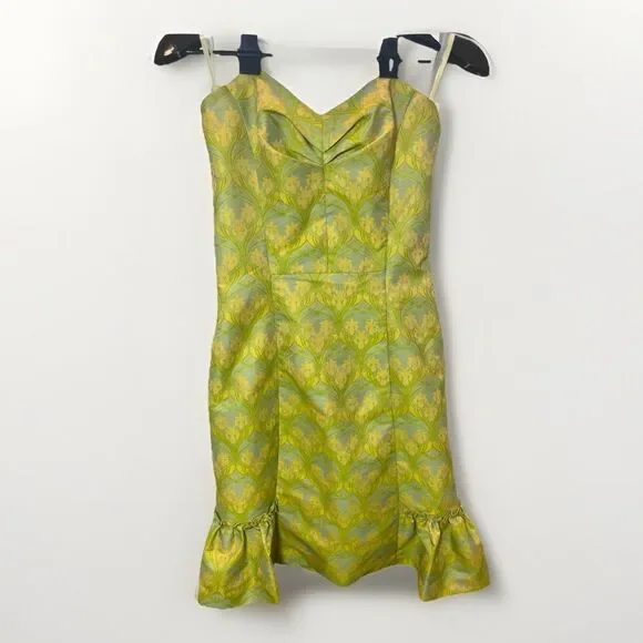 Vintage Marylou Bustier Corset Dress In A Floral Lily Print- Size 6 (fits small) - Picture 2 of 12